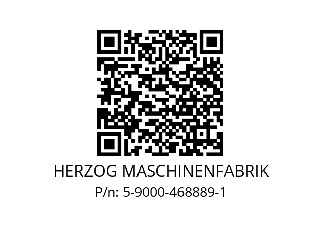   HERZOG MASCHINENFABRIK 5-9000-468889-1