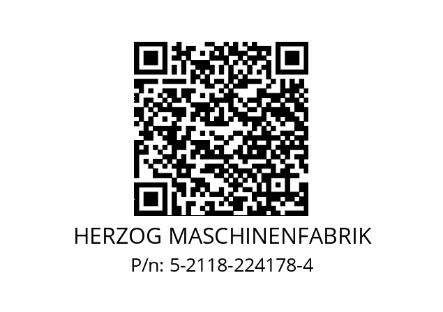   HERZOG MASCHINENFABRIK 5-2118-224178-4