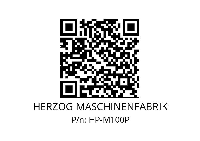   HERZOG MASCHINENFABRIK HP-M100P