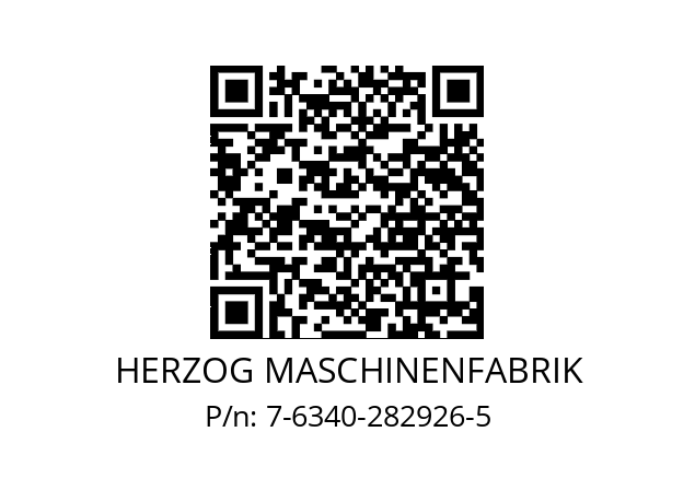   HERZOG MASCHINENFABRIK 7-6340-282926-5