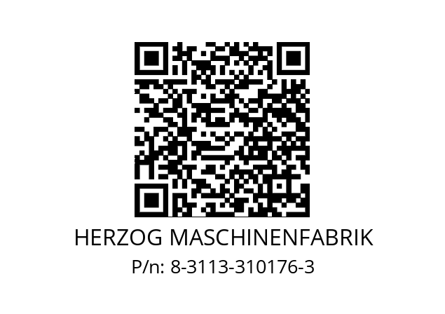   HERZOG MASCHINENFABRIK 8-3113-310176-3