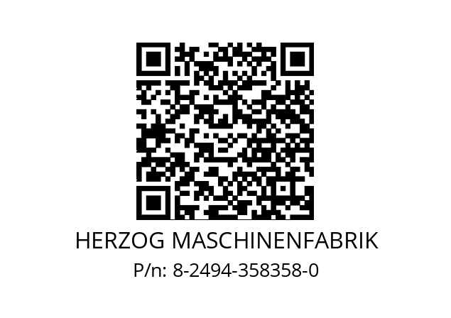   HERZOG MASCHINENFABRIK 8-2494-358358-0