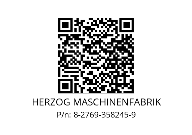   HERZOG MASCHINENFABRIK 8-2769-358245-9