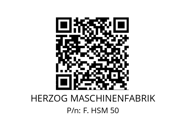   HERZOG MASCHINENFABRIK F. HSM 50