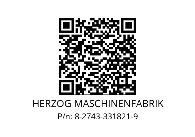   HERZOG MASCHINENFABRIK 8-2743-331821-9