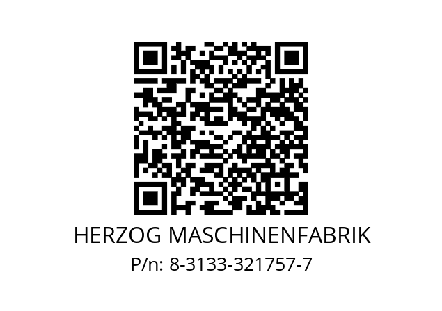   HERZOG MASCHINENFABRIK 8-3133-321757-7