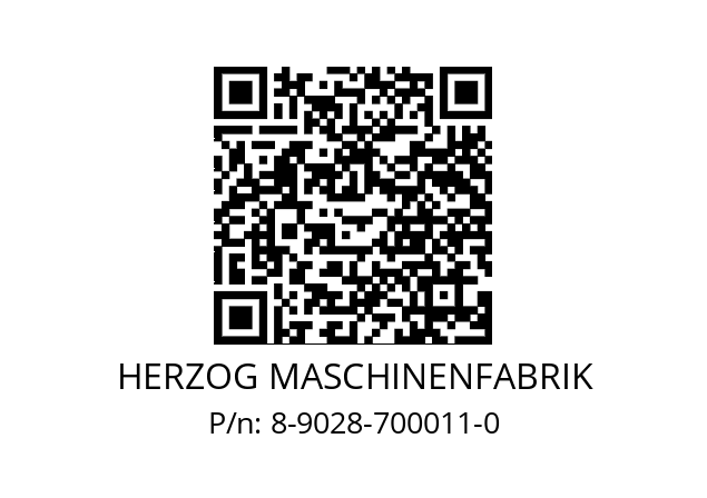   HERZOG MASCHINENFABRIK 8-9028-700011-0