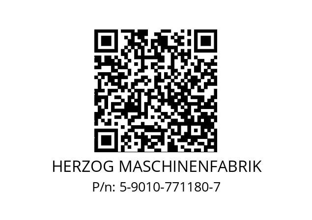   HERZOG MASCHINENFABRIK 5-9010-771180-7