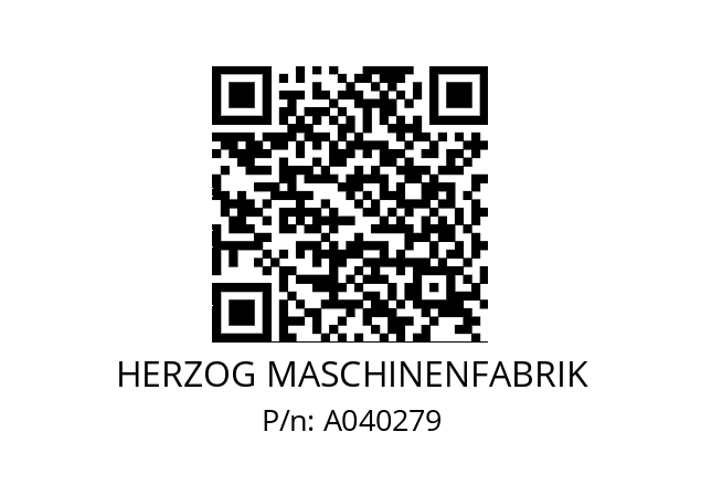   HERZOG MASCHINENFABRIK A040279