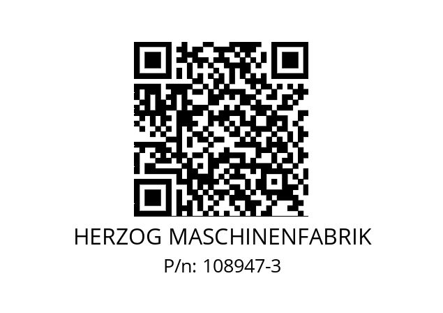   HERZOG MASCHINENFABRIK 108947-3