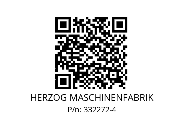   HERZOG MASCHINENFABRIK 332272-4