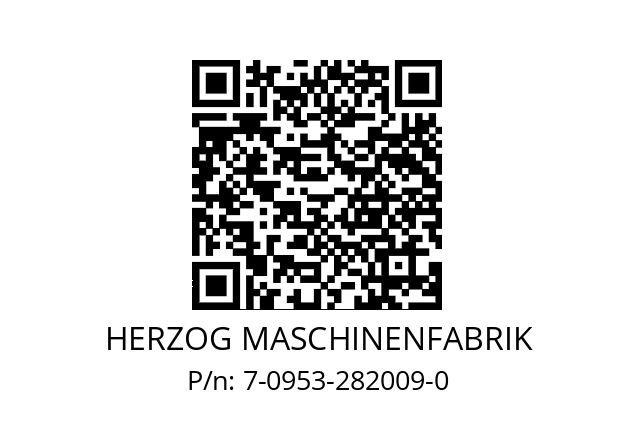   HERZOG MASCHINENFABRIK 7-0953-282009-0