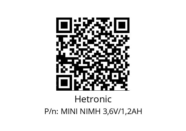   Hetronic MINI NIMH 3,6V/1,2AH