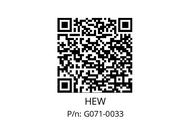   HEW G071-0033