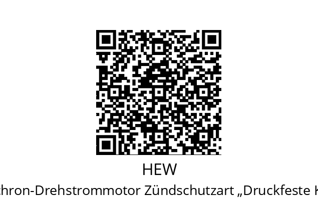   HEW Asynchron-Drehstrommotor Zündschutzart „Druckfeste Kapsеlung“