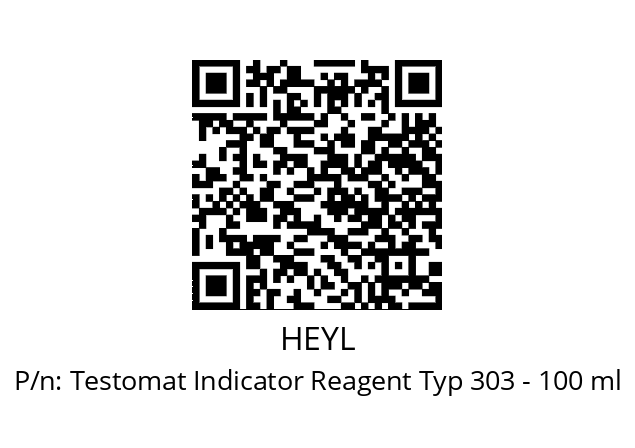   HEYL Testomat Indicator Reagent Typ 303 - 100 ml