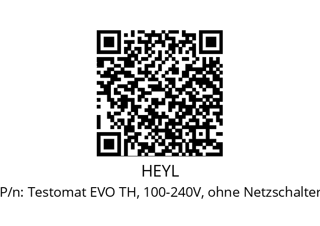   HEYL Testomat EVO TH, 100-240V, ohne Netzschalter