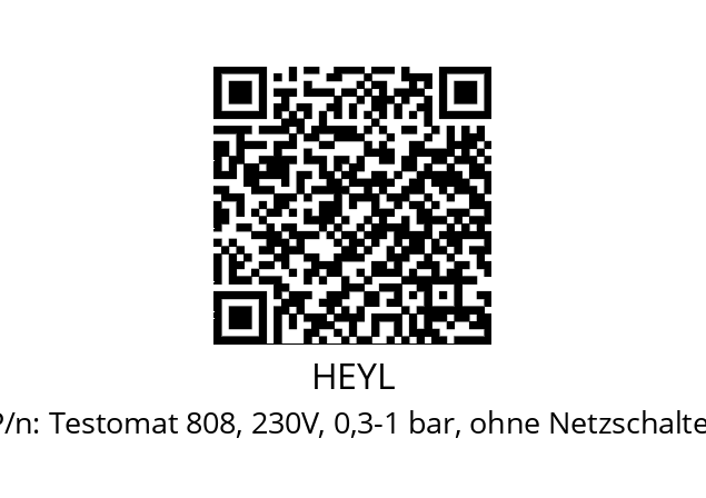   HEYL Testomat 808, 230V, 0,3-1 bar, ohne Netzschalter