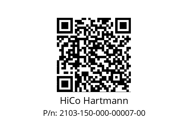   HiCo Hartmann 2103-150-000-00007-00