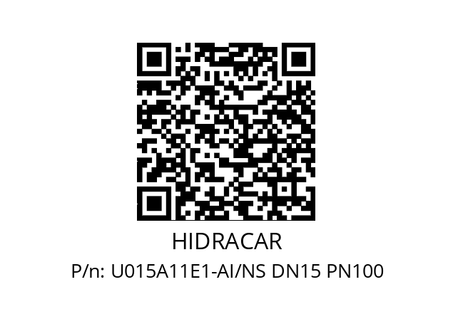   HIDRACAR U015A11E1-AI/NS DN15 PN100