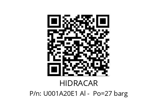   HIDRACAR U001A20E1 Al -  Po=27 barg