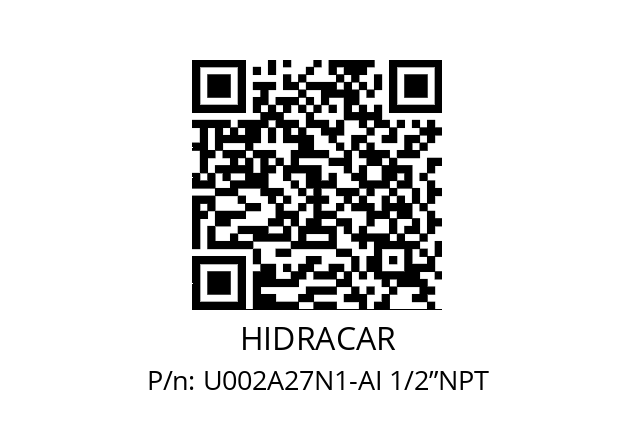   HIDRACAR U002A27N1-AI 1/2”NPT