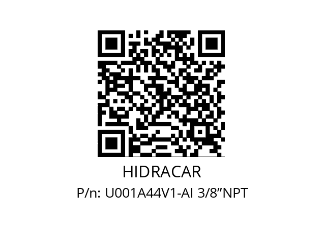   HIDRACAR U001A44V1-AI 3/8”NPT