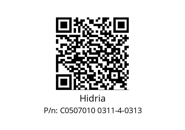   Hidria C0507010 0311-4-0313