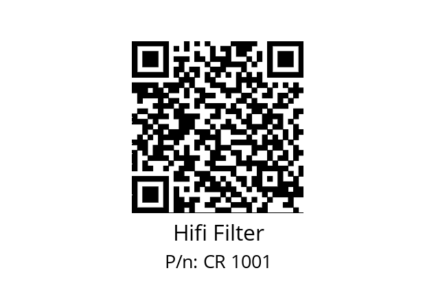   Hifi Filter CR 1001