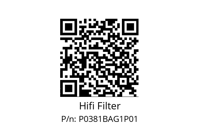   Hifi Filter P0381BAG1P01