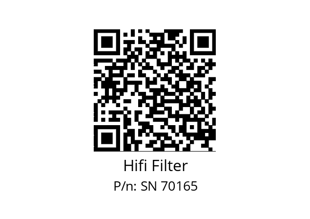   Hifi Filter SN 70165