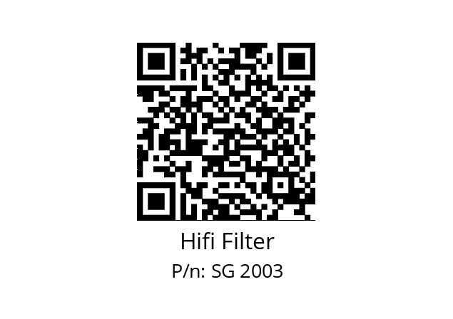   Hifi Filter SG 2003