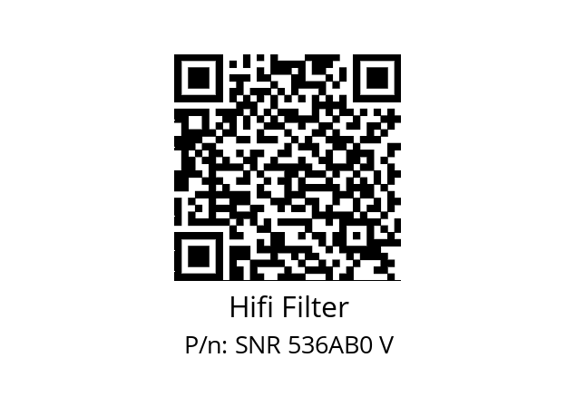   Hifi Filter SNR 536AB0 V