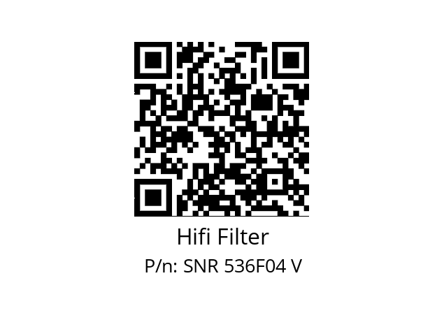   Hifi Filter SNR 536F04 V