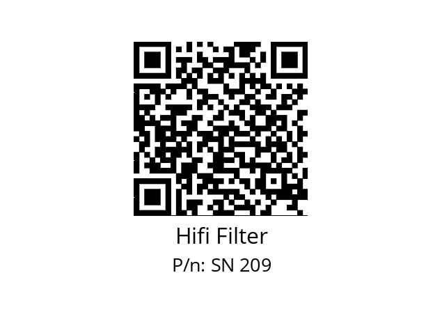   Hifi Filter SN 209