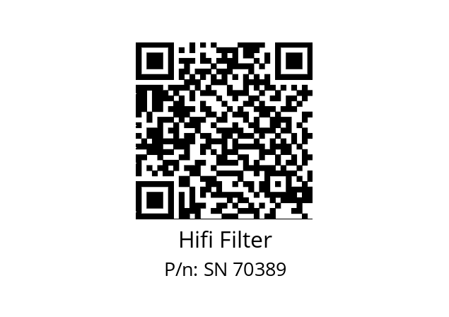   Hifi Filter SN 70389