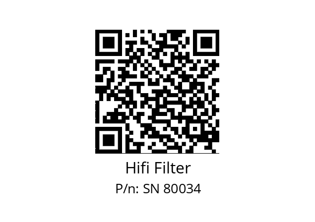   Hifi Filter SN 80034