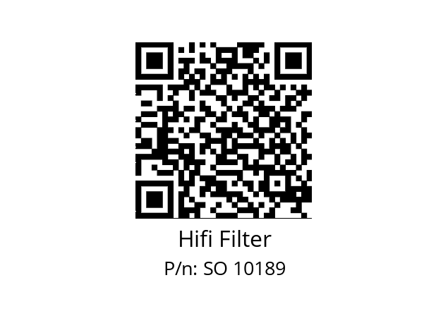   Hifi Filter SO 10189