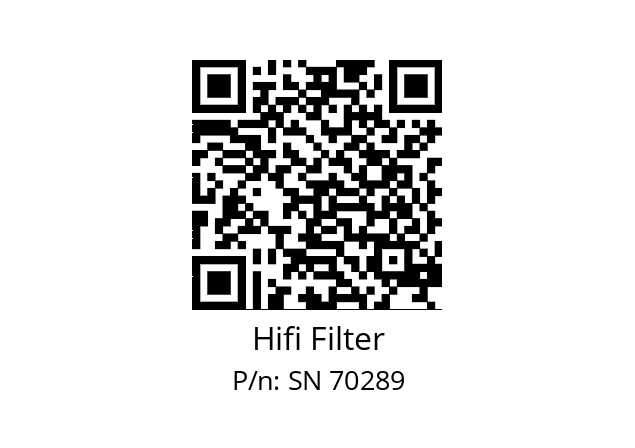   Hifi Filter SN 70289