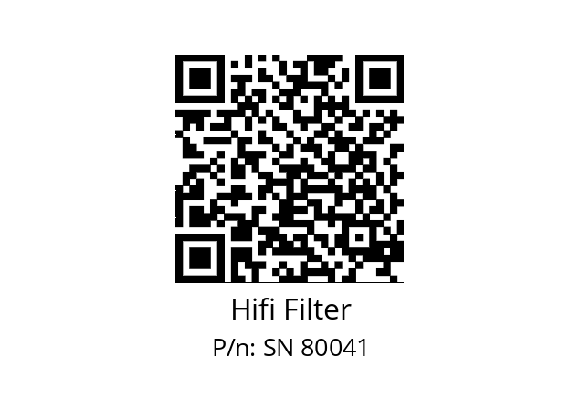   Hifi Filter SN 80041