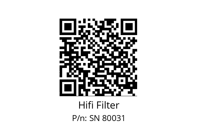   Hifi Filter SN 80031