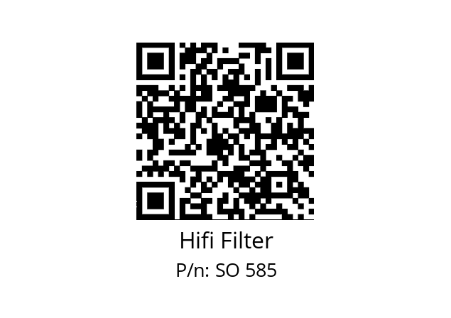   Hifi Filter SO 585