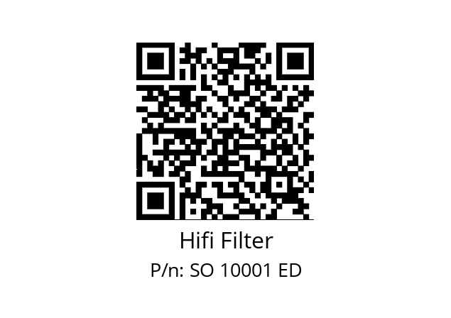   Hifi Filter SO 10001 ED