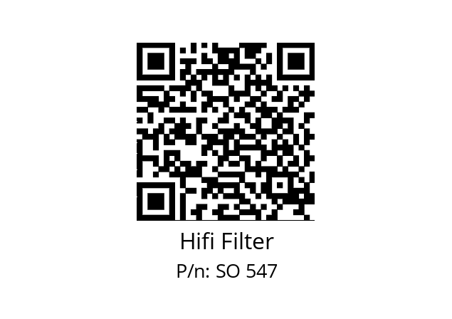   Hifi Filter SO 547