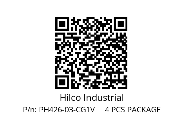   Hilco Industrial PH426-03-CG1V     4 PCS PACKAGE