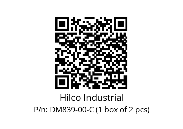   Hilco Industrial DM839-00-C (1 box of 2 pcs)