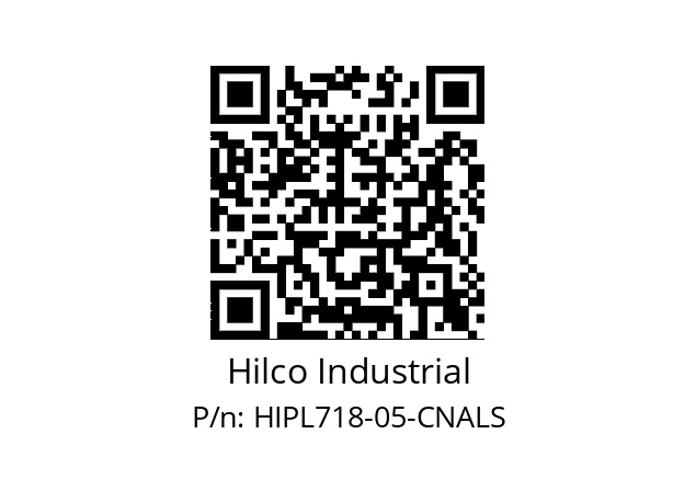   Hilco Industrial HIPL718-05-CNALS