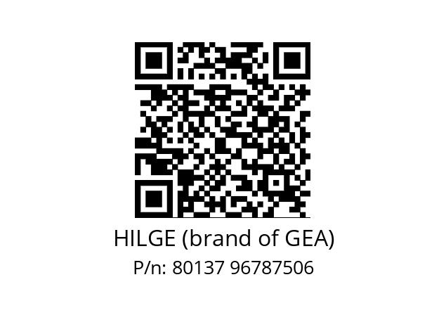   HILGE (brand of GEA) 80137 96787506