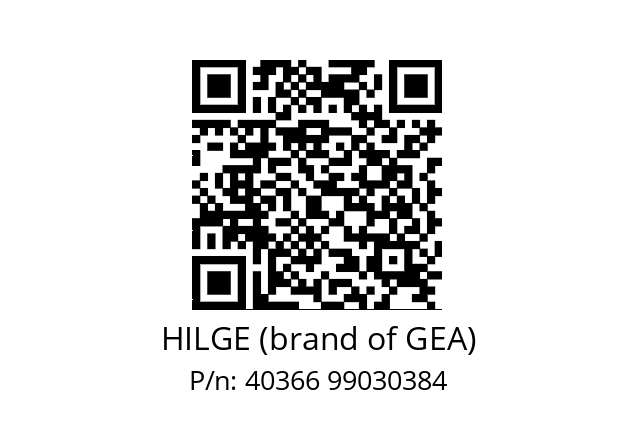   HILGE (brand of GEA) 40366 99030384