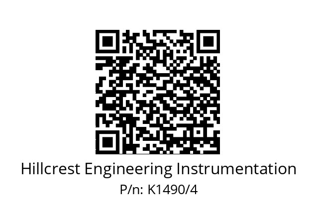   Hillcrest Engineering Instrumentation K1490/4